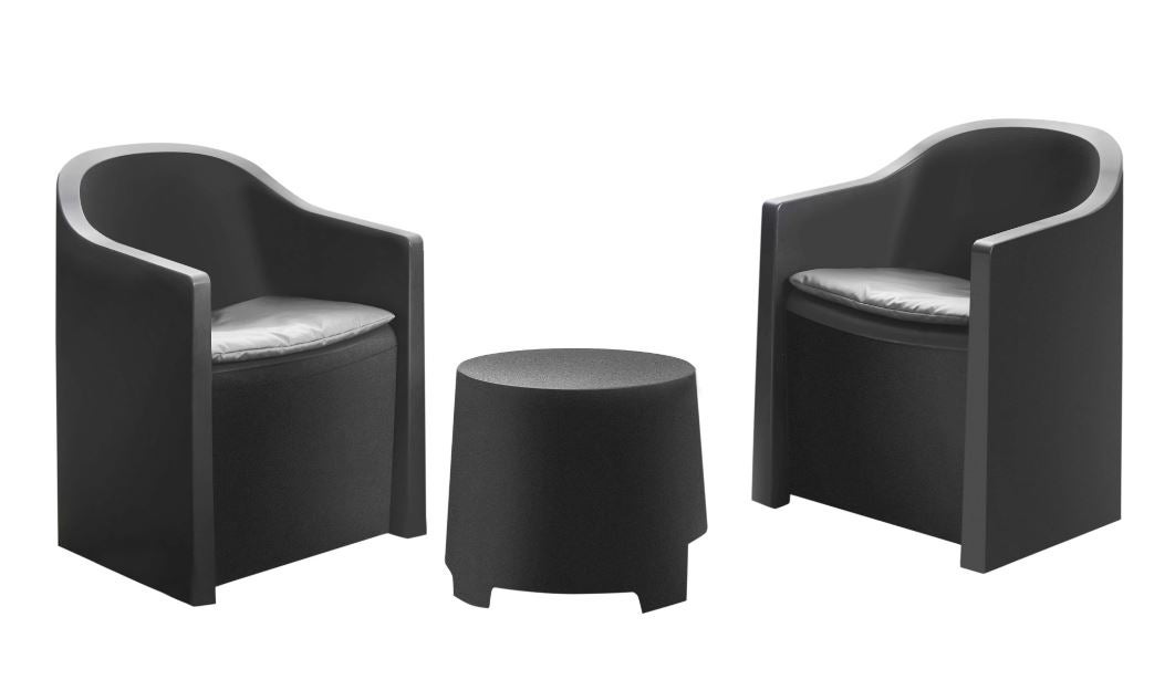 Conjunto de jardim com mesa e dois cadeirões com almofadas / Conjunto de jardim, terraço e exterior - 5