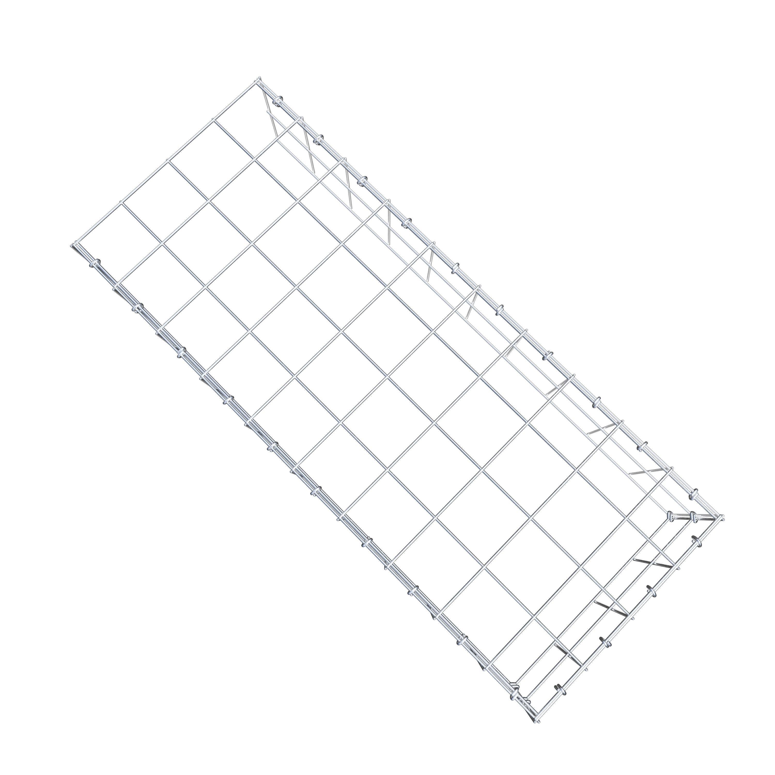 Gavión para ampliar y apilar, 100x20x40cm (LxHxP), malla 10 x 10cm, sin rejilla frontal ni inferior - 8