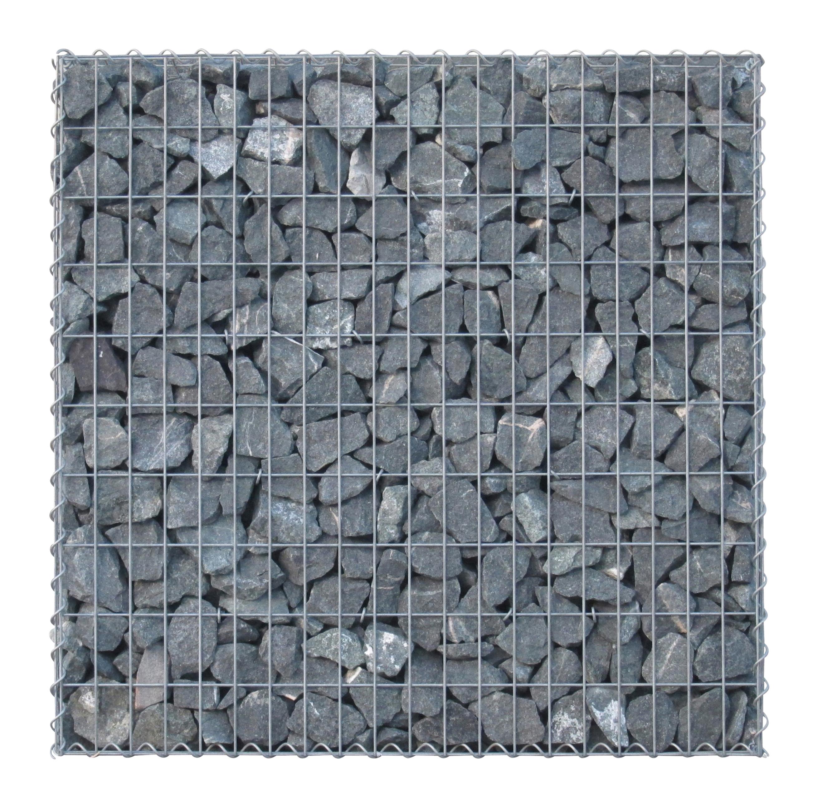 Gavión de acero galvanizado 100x100x30cm (LxAxP), malla 5 x 10cm, Anillo en C, jaula metálica para muro o jardín - 4