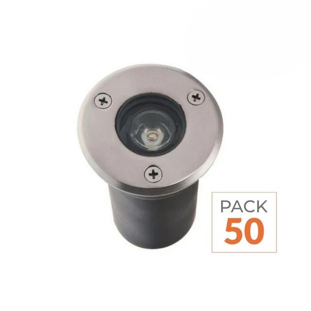 Spot Extérieur Encastrable LED IP65 220V Sol 3W 45° - Lot de 50 - Blanc Froid 6000K - 8000K - SILAMP