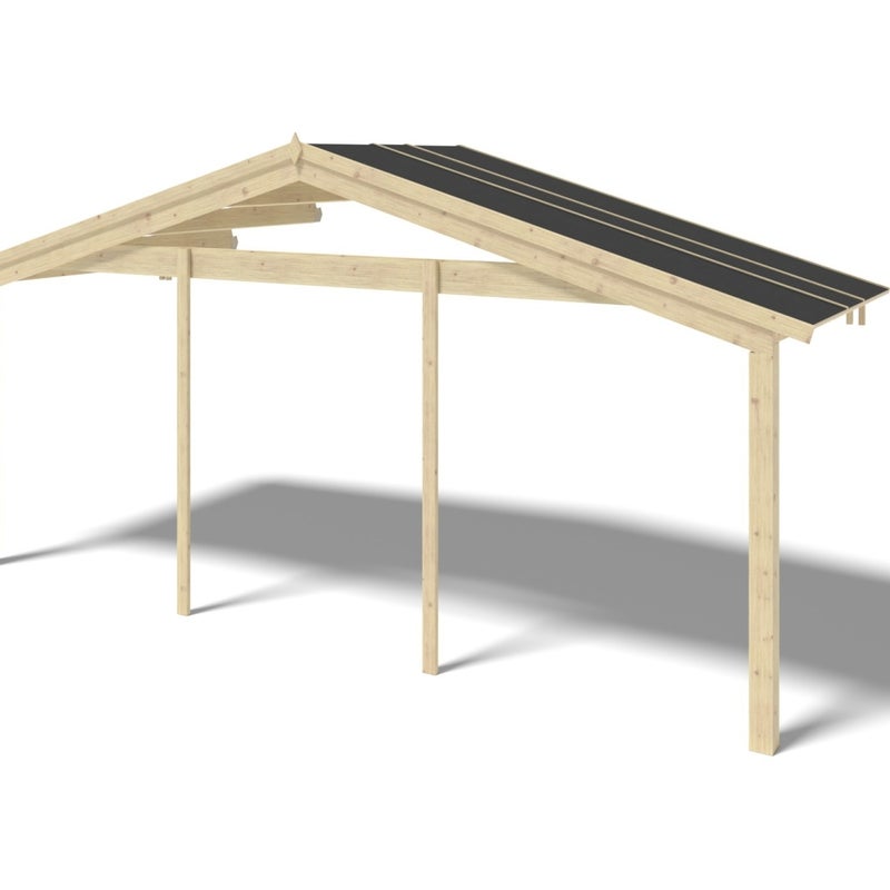 Zadaszenie werandy tarasu domku ALTANKA - 6x2 m, drewniane, DOM553, 1szt.