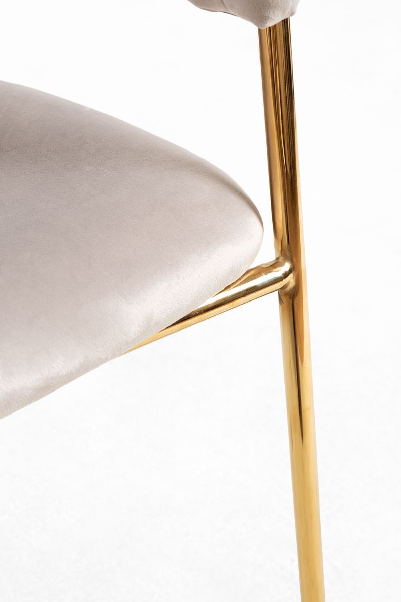 Cadeira Moniel Golden Veludo - Cinza - 6