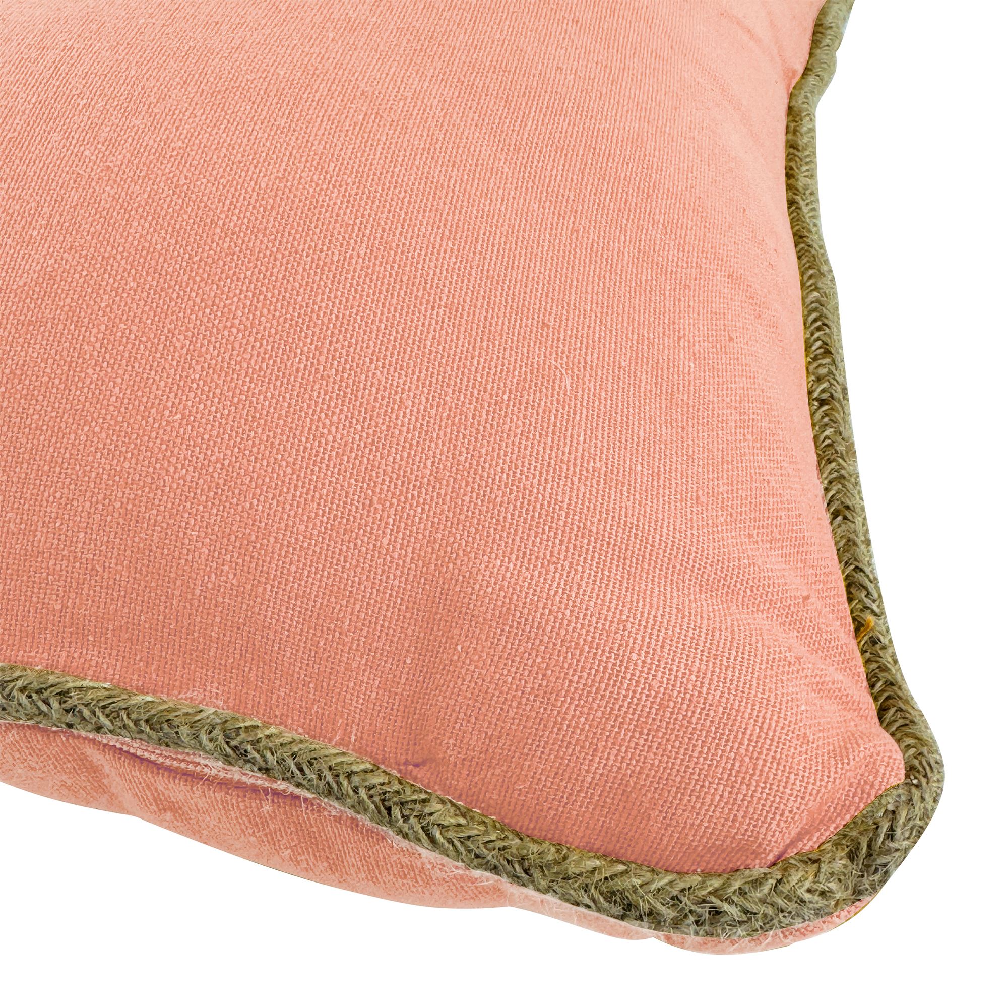 COUSSIN COTON RECYCLE PIPING JUTE CAMEO ROSE 30X50 - 5