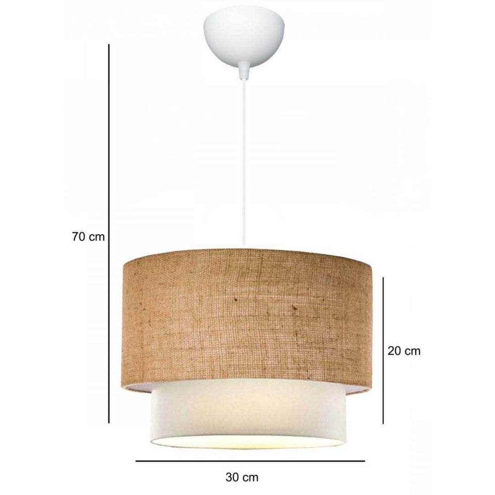 Suspension en tissu effet lin Nature beige Hanah Home - 3