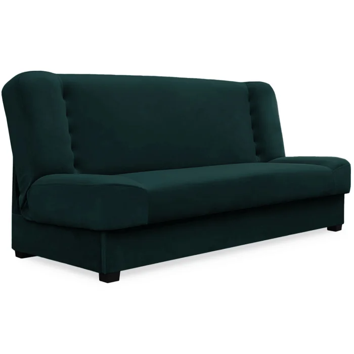 Wersalka Sofa Kanapa Rozkładana z Funkcją Spania Dwuosobowa Zielona PIANO