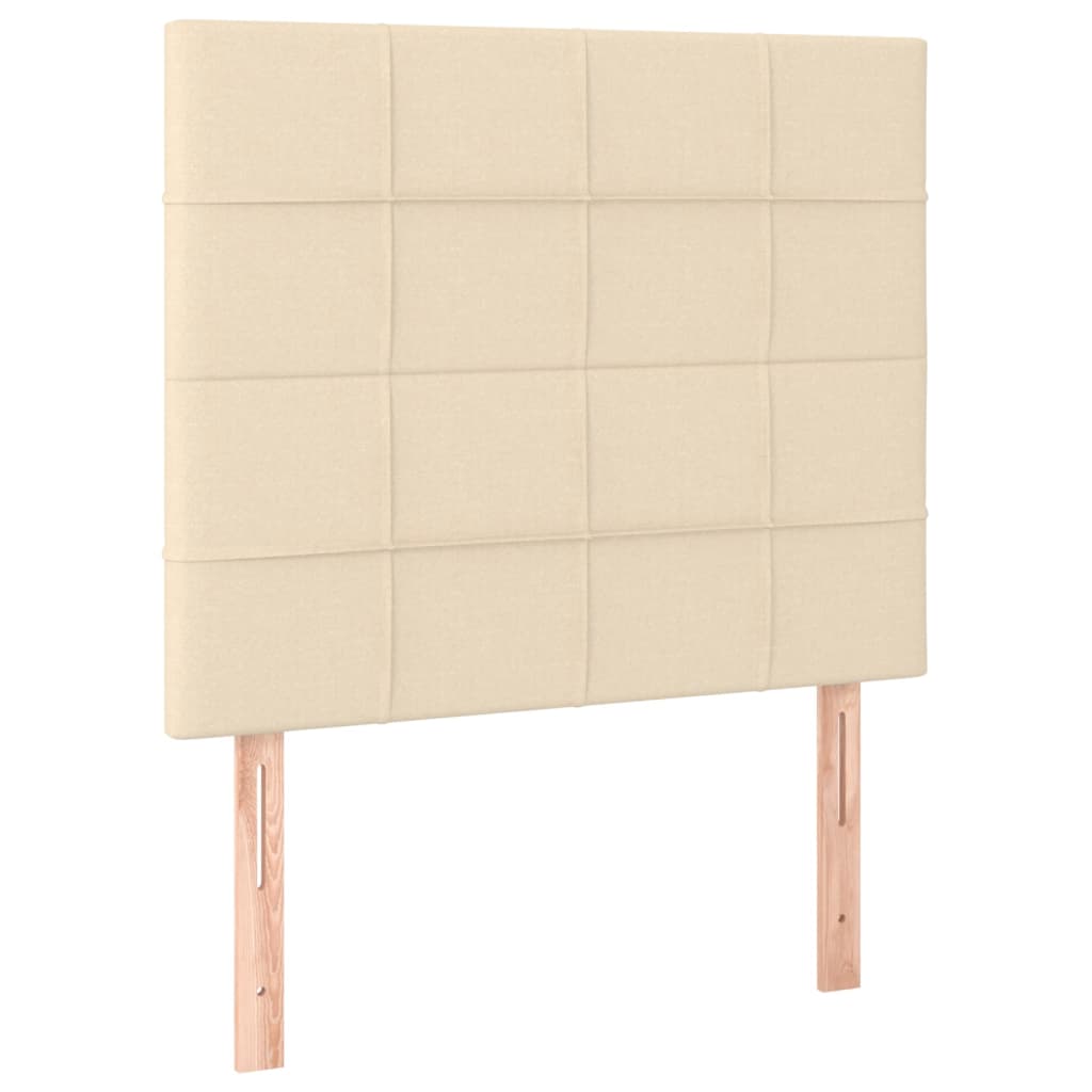 Cadre de lit sans matelas en tissu crème, pour la chambre, 100 × 200 cm - 9