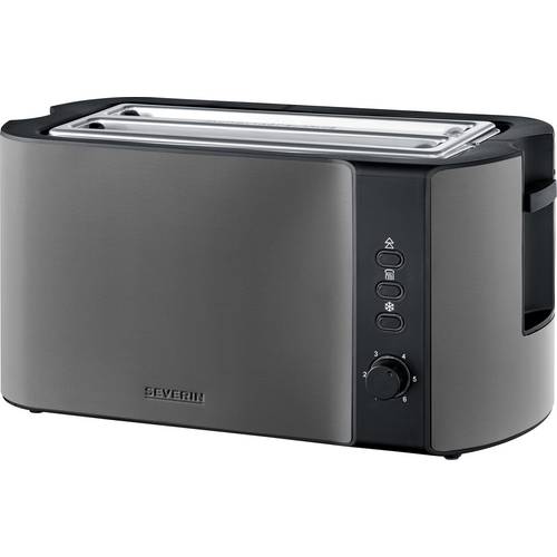 Severin Tostadora Automática Ranura Larga 1400W, Acero Inoxidable, Función Descongelar Y Recalentar, Bandeja Recogemigas Extraíble, Soporte Para Panecillos 9341 - Imagen 2