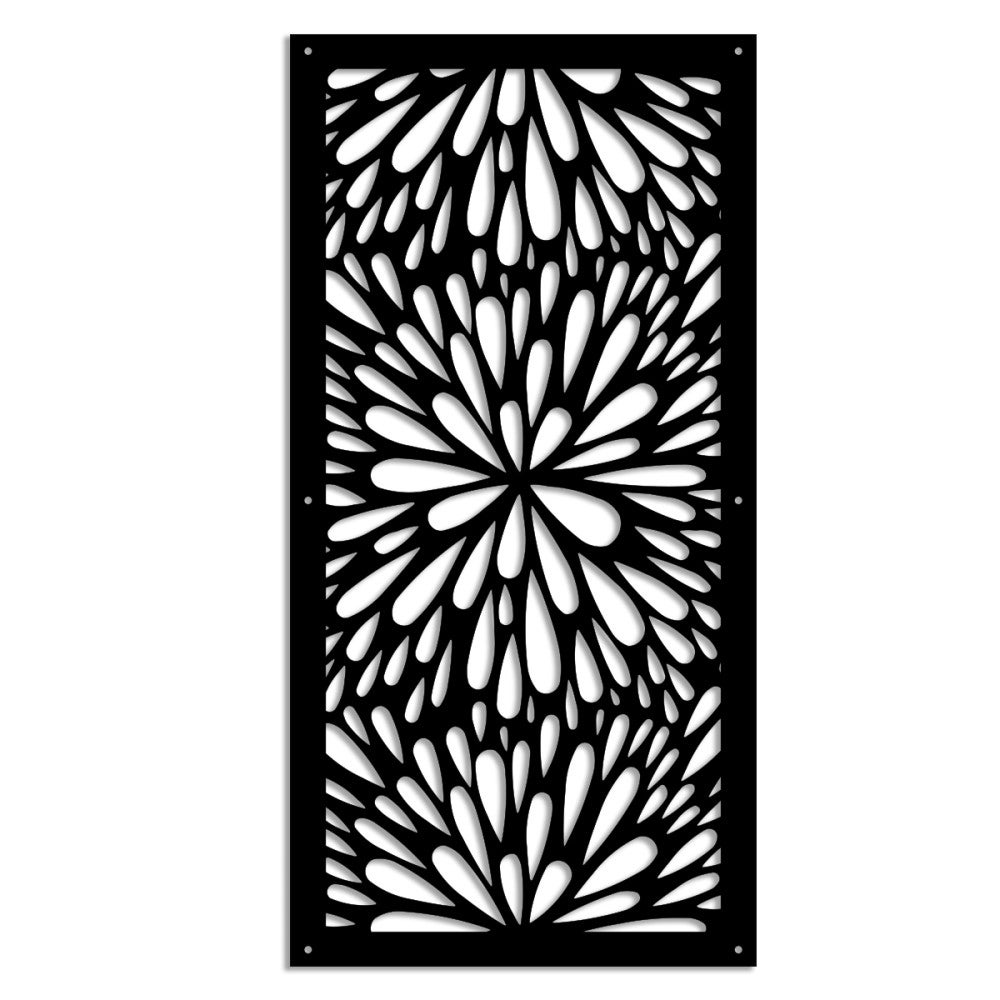 SQUIRT - Perforowany panel PVC - Osłona przeciwsłoneczna - Rozmiar 47x94 cm - Grubość 1 cm - Kolor CZARNY