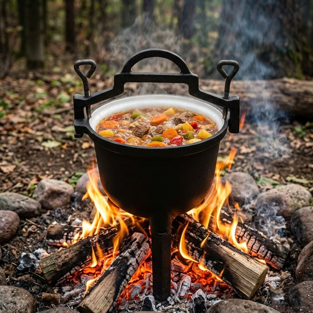 Kociołek żeliwny emaliowany 10L stojący garnek myśliwski ognisko grill MultiGarden - 2