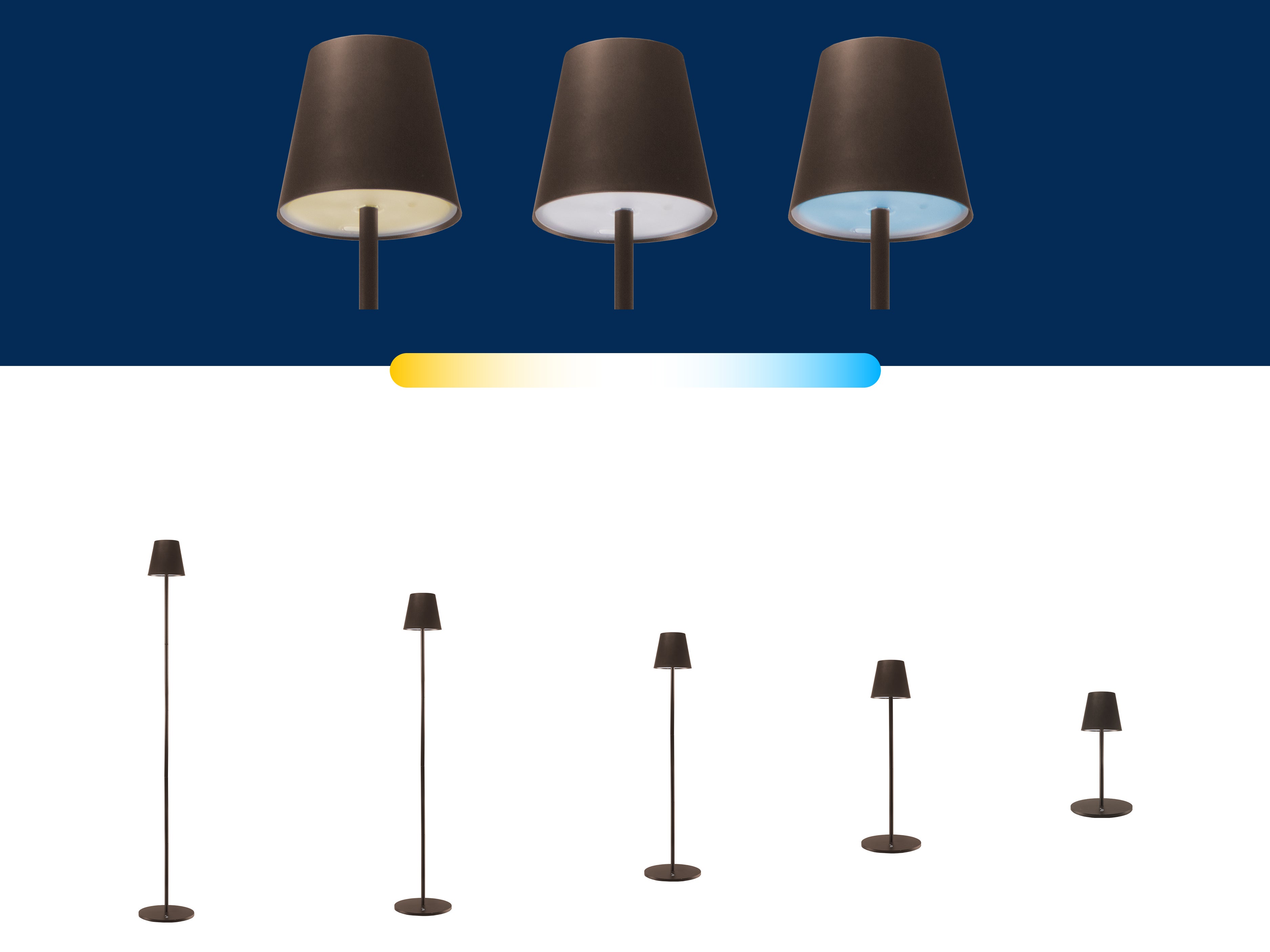 BEPER P201UTP403 Lampada da terra con altezza regolabile, Lampada da scrivania 2,3W, Lampada ricaricabile cavo USB type-C, 3 tonalità di Luce - 3