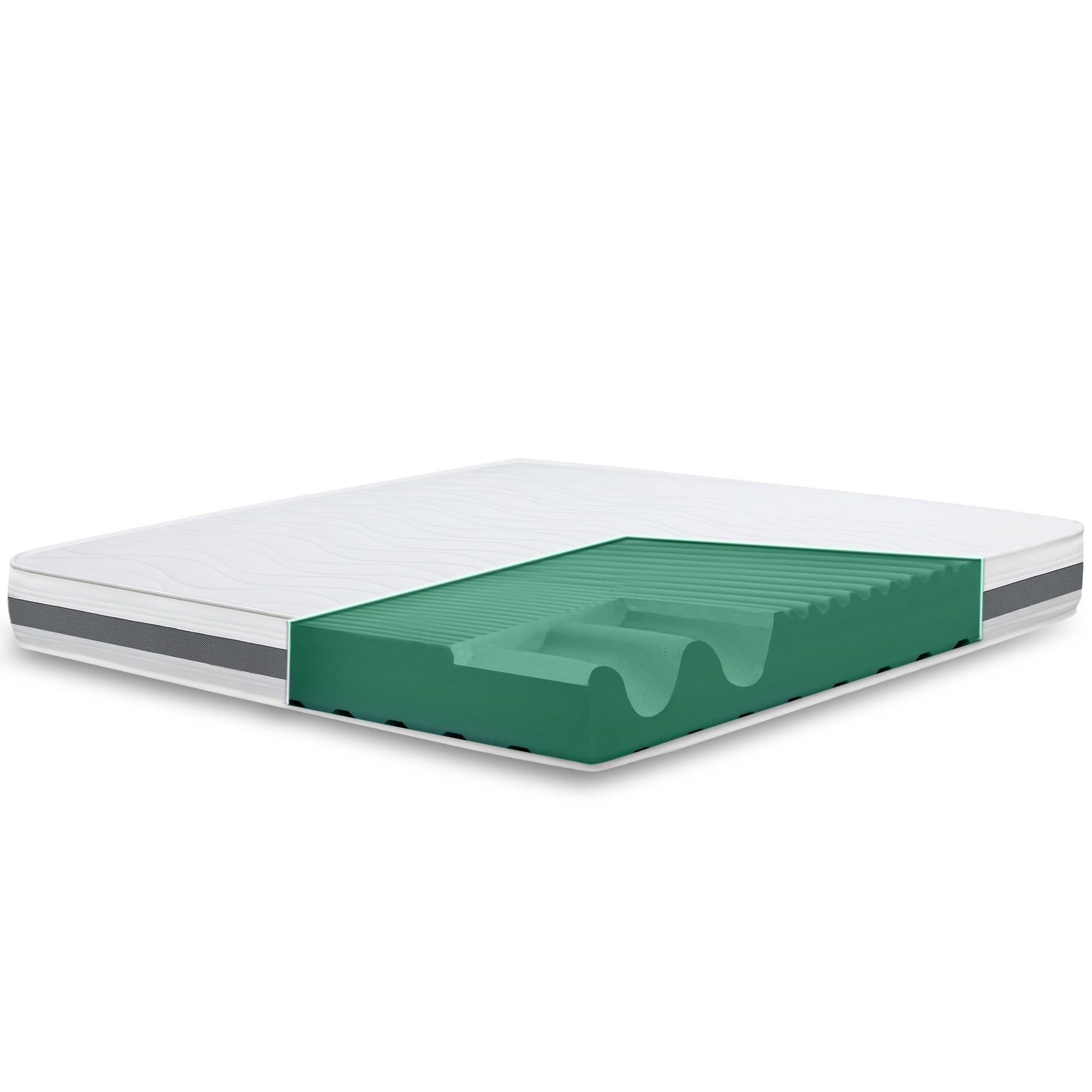 The White Stone Materac 135x190 cm Pianka Antybakteryjna | Wysokość 16 cm | Pokrowiec 3D Air Hipoalergiczny