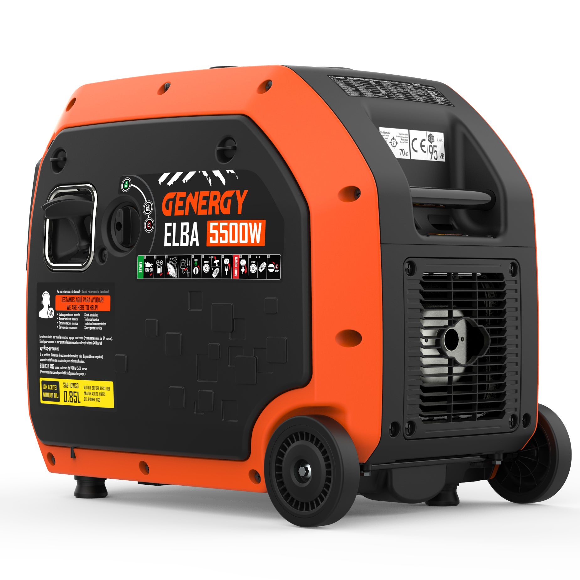 Groupe électrogéne silencieux inverter Genergy ELBA RC 5,5Kw démarrage électrique/à distance - 4