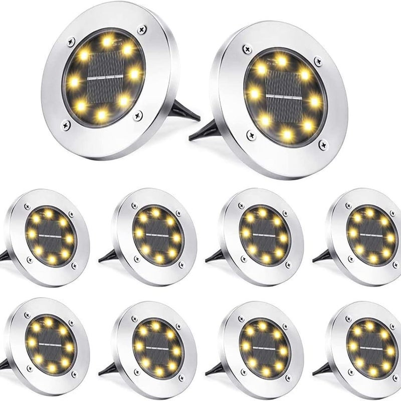 Sztuk LED Zewnętrzna Lampa Solarna Wodoodporne Lampy Solarne Ogrodowe Gruntowe Dekoracyjne Do Ogrodu Ścieżki Tarasu Dziedzińca Trawnika Schodów