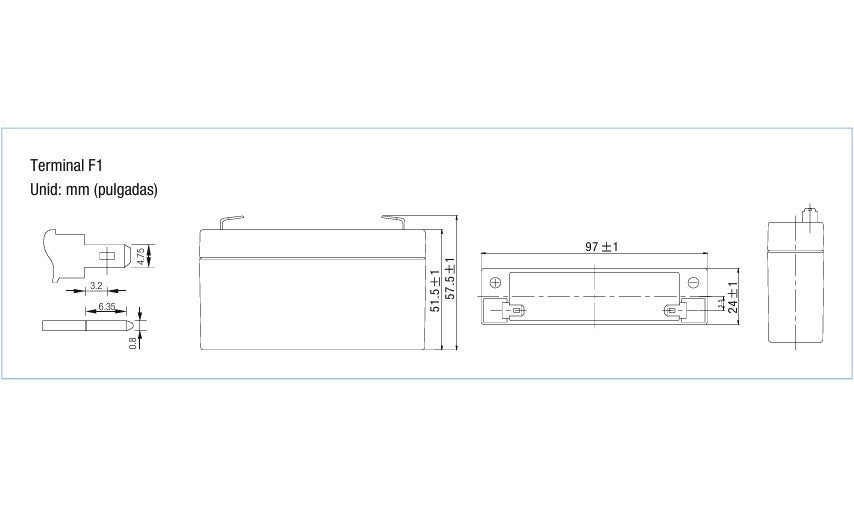 Batteria Sigillata AGM UPower UP1.3-6 (6V 1.3Ah). Fonte di Energia Ricaricabile per Elettronica, Illuminazione e Sistemi UPS di Backup - 2
