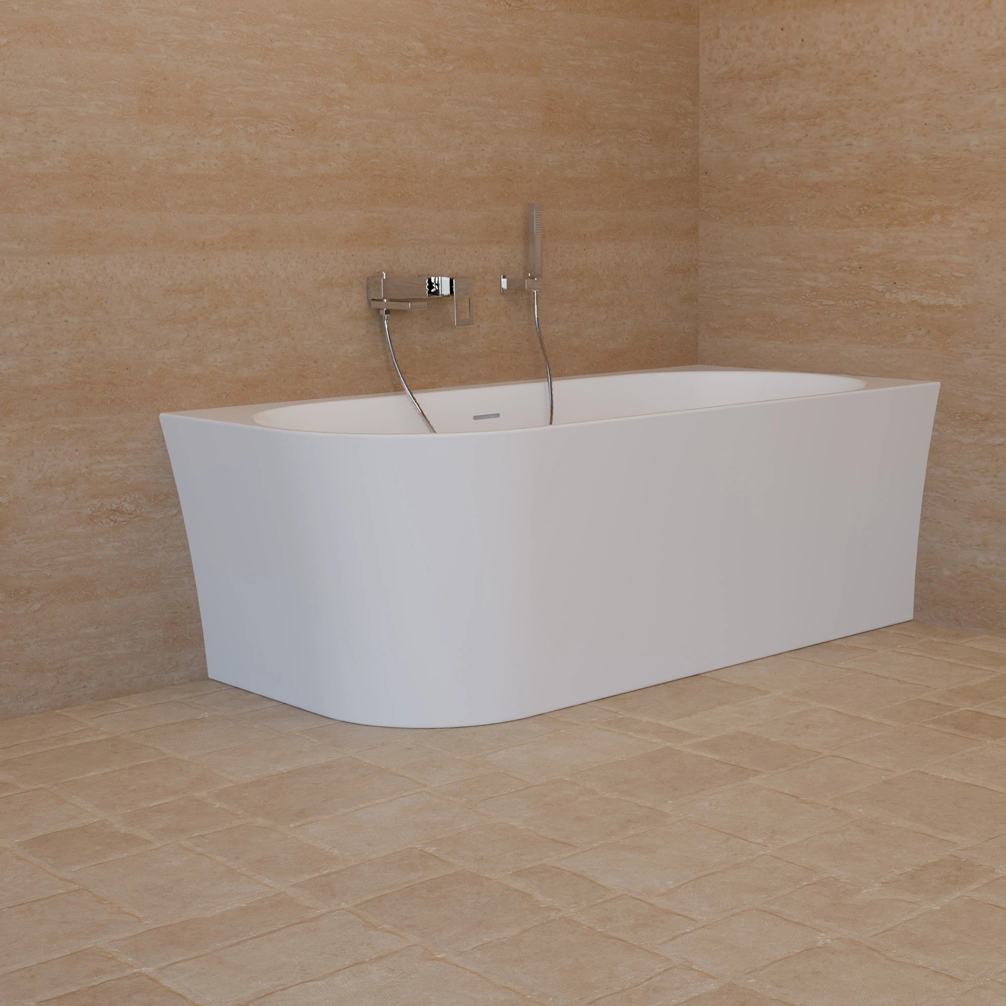 Baignoire Ilot Cosmic 160 droite blanche 160 x76 x58 cm, by SPALINA - 3