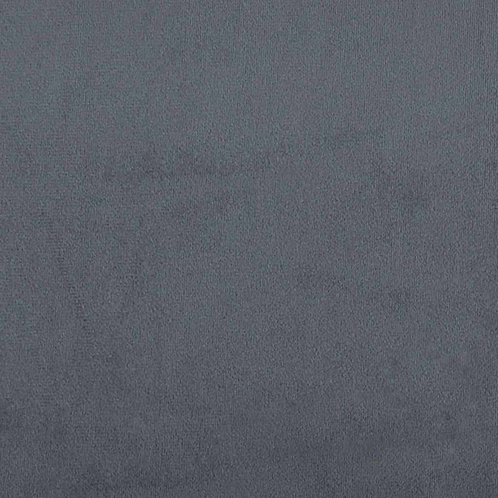 Cadre de lit en tissu gris foncé, 90 x 200 cm - 9
