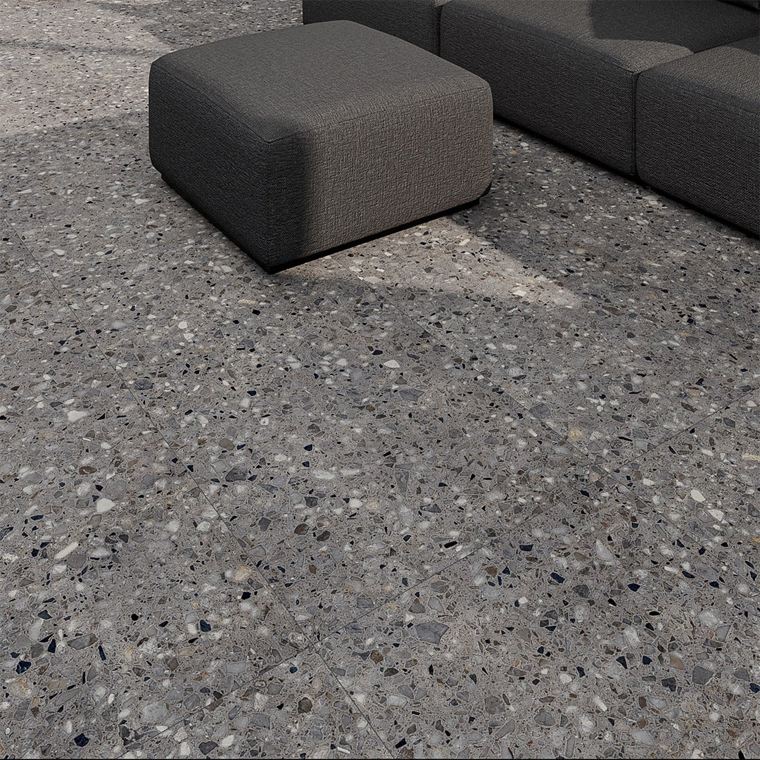 Terrazzo Tono su Tono Grigio - Piastrelle 60x60 cm 9 mm - SFR 3003 60x60 MATT R10 9 mm - 3