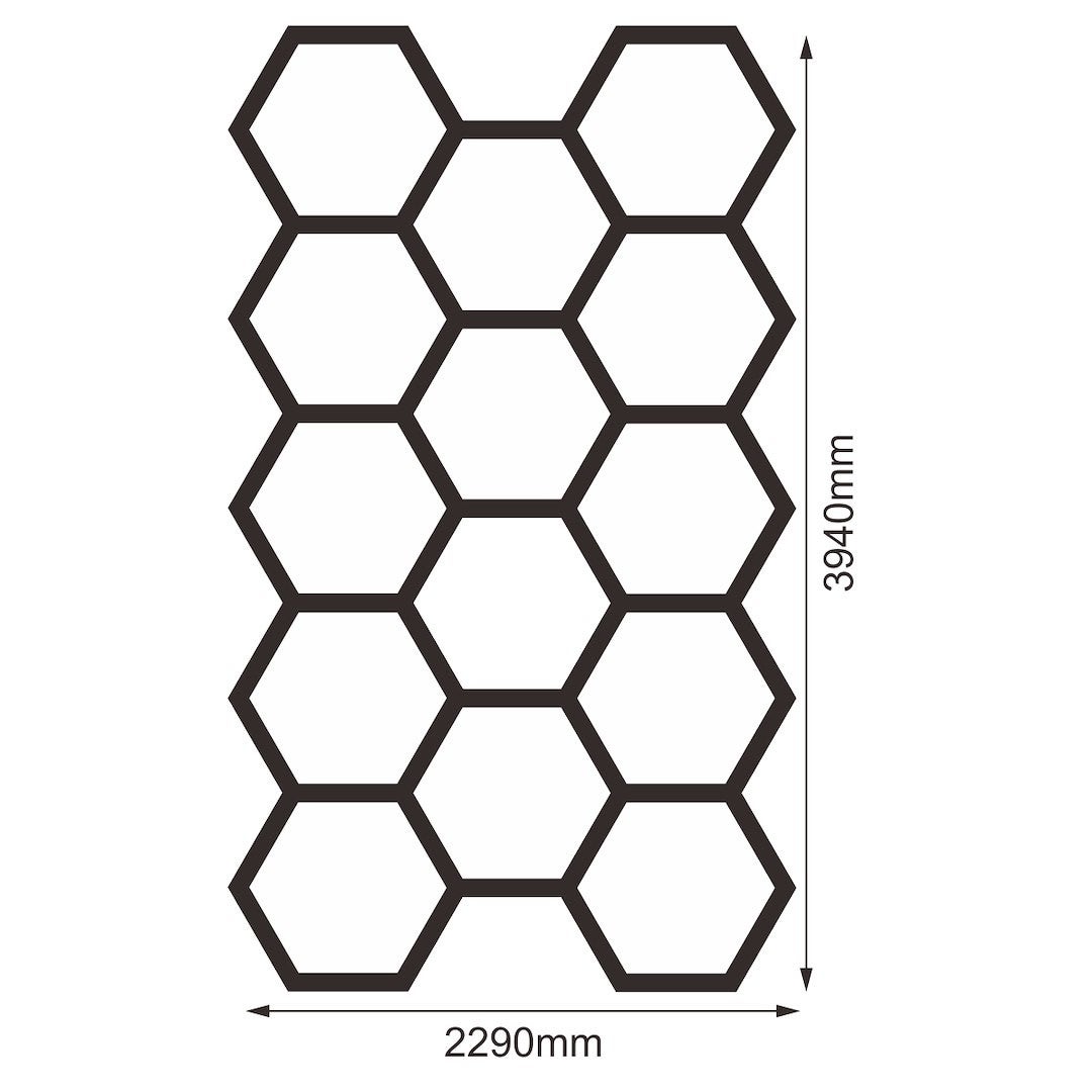 Lampa sufitowa LED HEXAGON 399W neutralna 37620lm aluminium czarno-biała wym:4x229x394cm IP20 IdeaLED - 4
