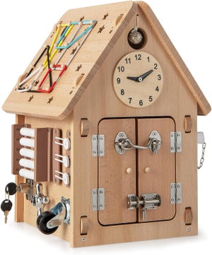 Ensemble de Jeu de Supermarché en Bois Autoportant pour Enfants Tableau Noir Caisse Enregistreuse Distributeur Automatique pour 3 à 8 Ans Vert/Violet