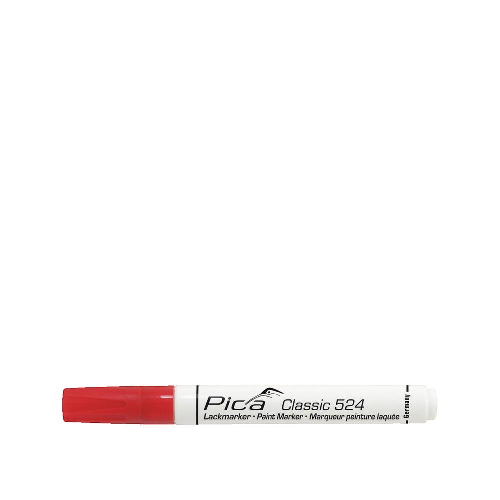 Marker przemysłowy Pica Classic czerwona farba szybkoschnący i wodoodporny