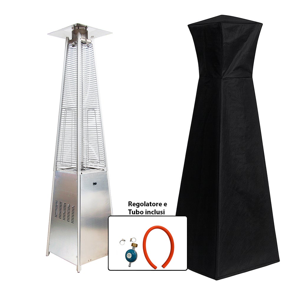 Tempo Style – grzejnik gazowy Pyramid (5 kW, 13 kW) | Stalowy grzejnik zewnętrzny