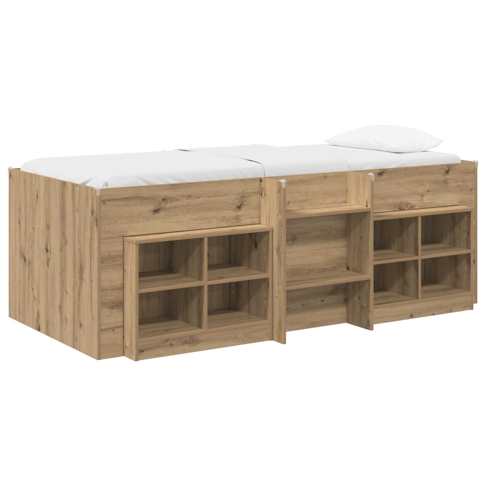 Cadre de lit en loft avec armoire 3 pc Chêne artisanal | Leroy Merlin