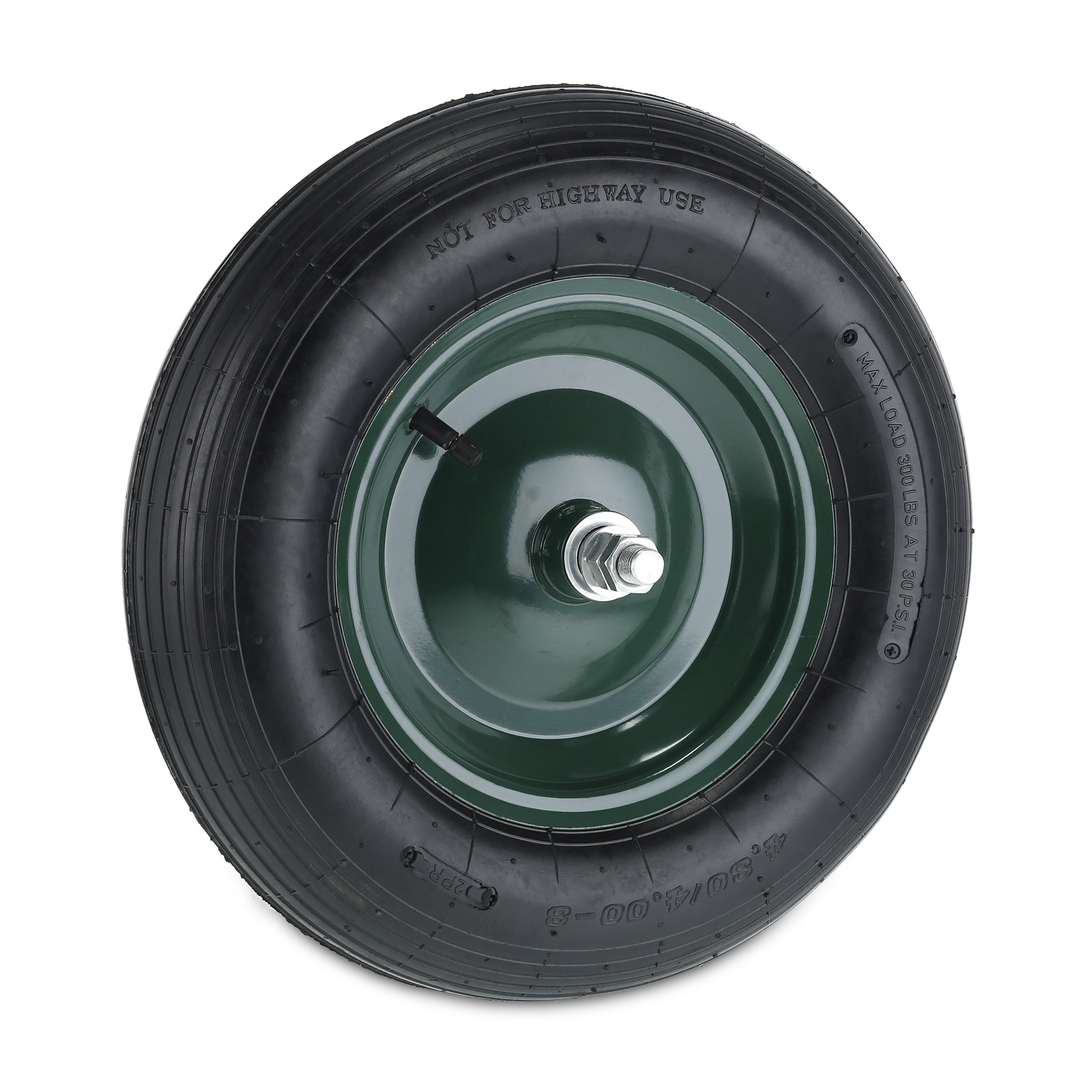 Relaxdays Roue De Brouette Avec Axe 4.80 4.00-8, Pneumatique, Jante En - 4