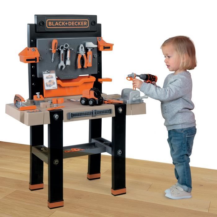 Smoby - Etabli bricolo Ultimate Black and Decker - Bruits réalistes - 95 accessoires - Voiture a construire - Fabrication française - 4