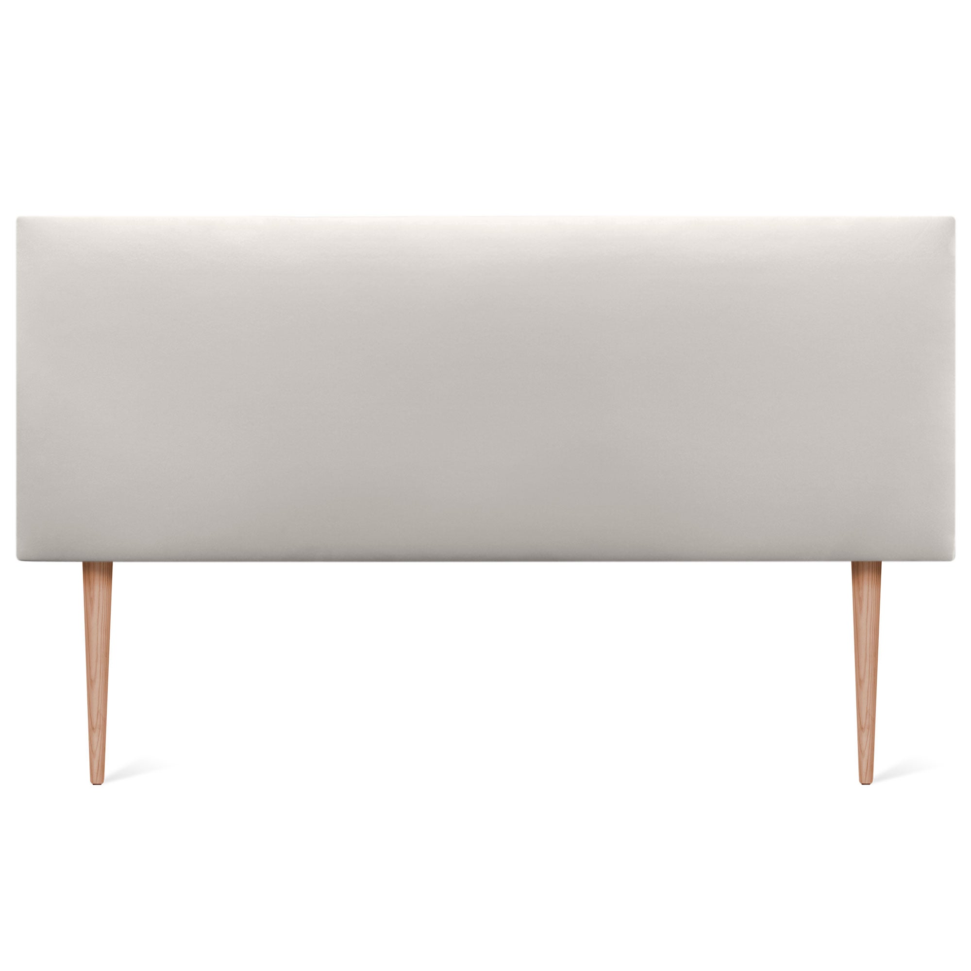 DHOME Cabecero de Polipiel Liso y con Patas cabeceros Cabezal tapizado Cama (Polipiel Blanco Hueso, 135cm (Camas 120/135/140)) - 3