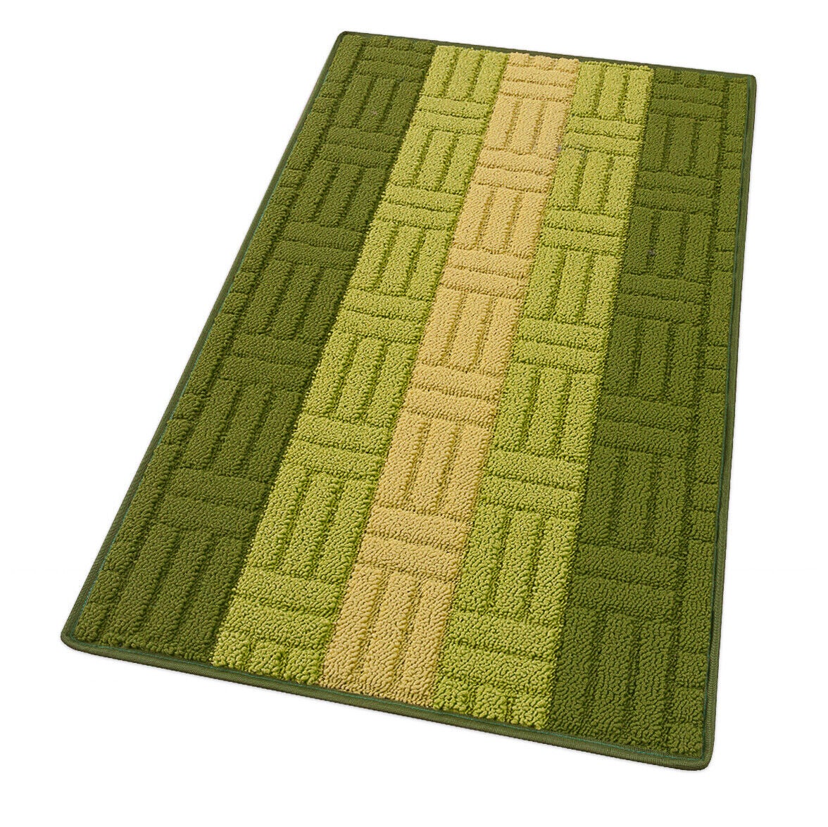 Dywan Kuchenny 57X40 cm Tkany 3D 100% Made in Italy Obszyty Chłonny Antypoślizgowy Zielony