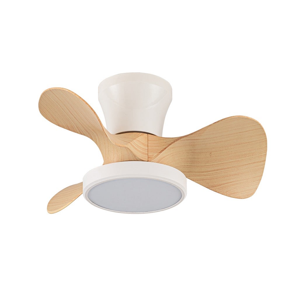 Ventilateur de plafond LED Moll blanc et bois 20W 1900lm CTT Intensité ...