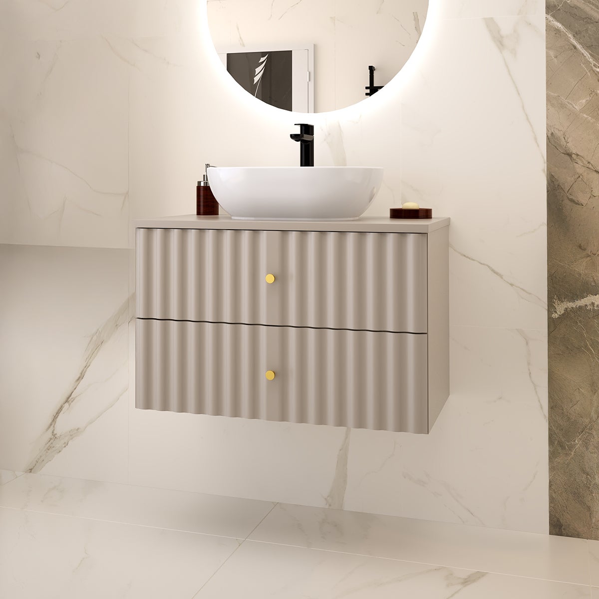 Mueble lavabo individual 80cm izae cachemira