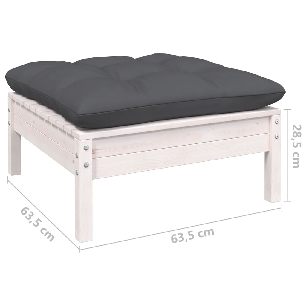 Maison Exclusive - Salon de jardin 3 pcs avec coussins Bois de pin massif - 9