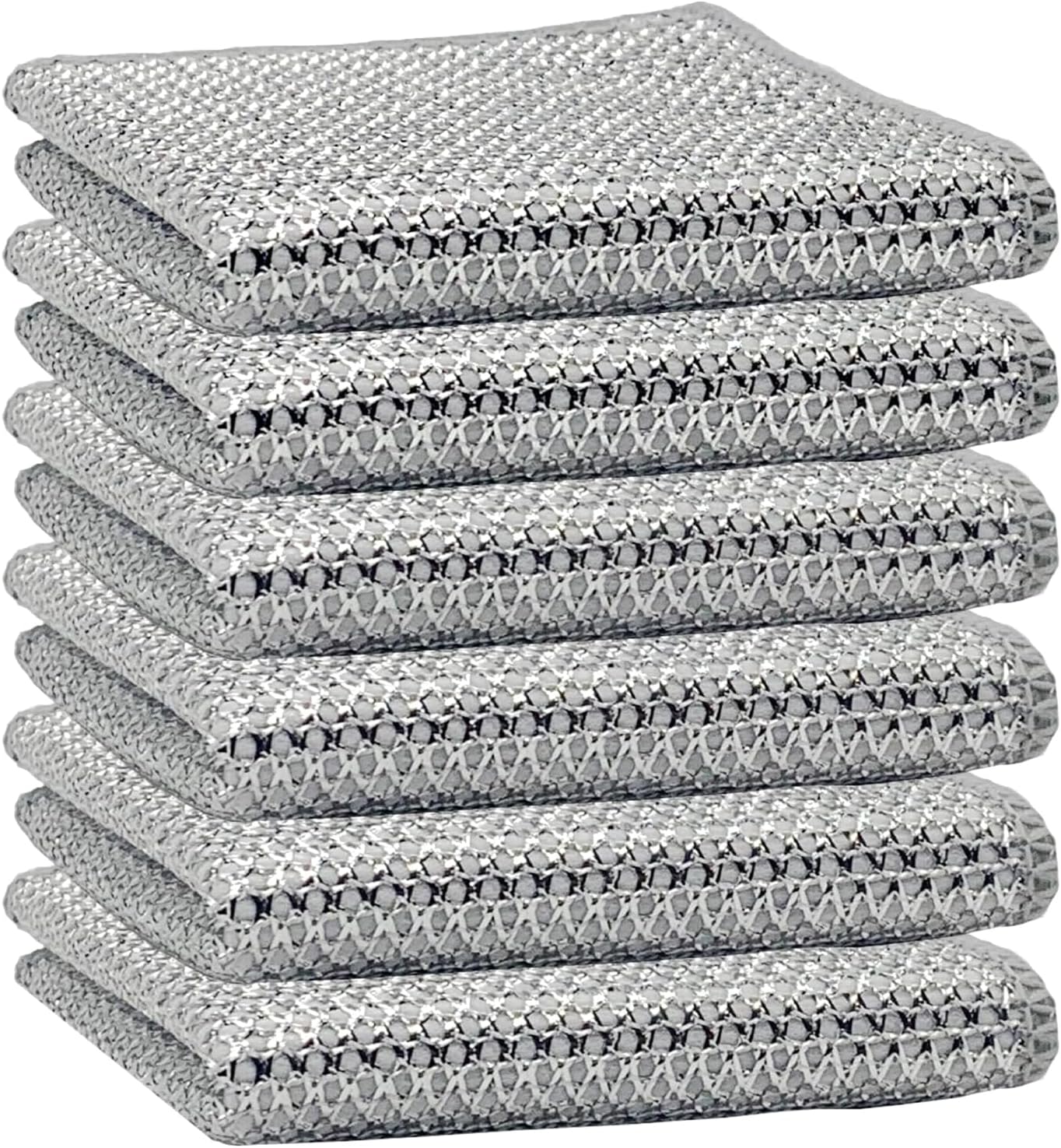 Lot De 10 Chiffons à Vaisselle En Fil Métallique Anti-Rayures - Torchon Récurage Polyvalent Réutilisable
