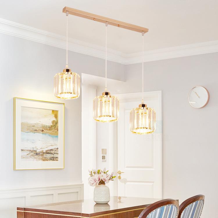 Suspensions LED, lampes de table pour îlot de cuisine, plafonniers en cristal, adaptés aux salons, salles à manger et cafés. - 5