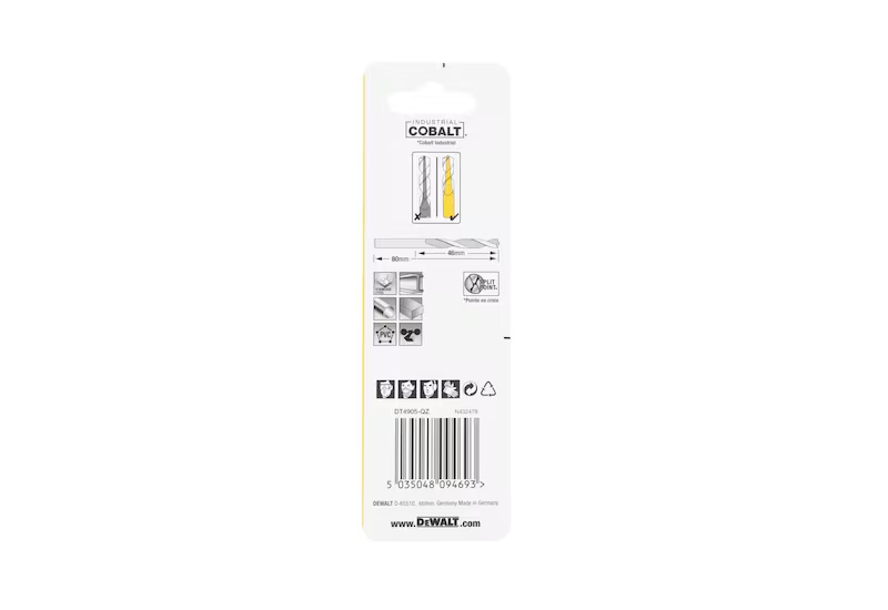 DEWALT DT4905-QZ Foret métal HSS-CO Extreme 4.5x47x80mm - 4