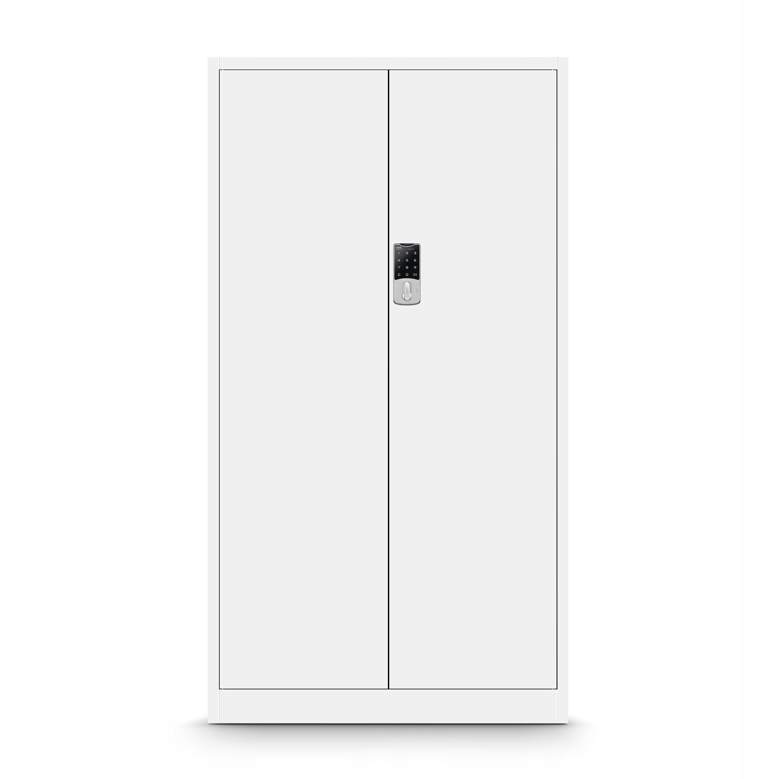 Armoire de Bureau de Rangement Métallique avec Serrure à Combinaison 185 cm x 90 cm x 40 cm Blanc - 5