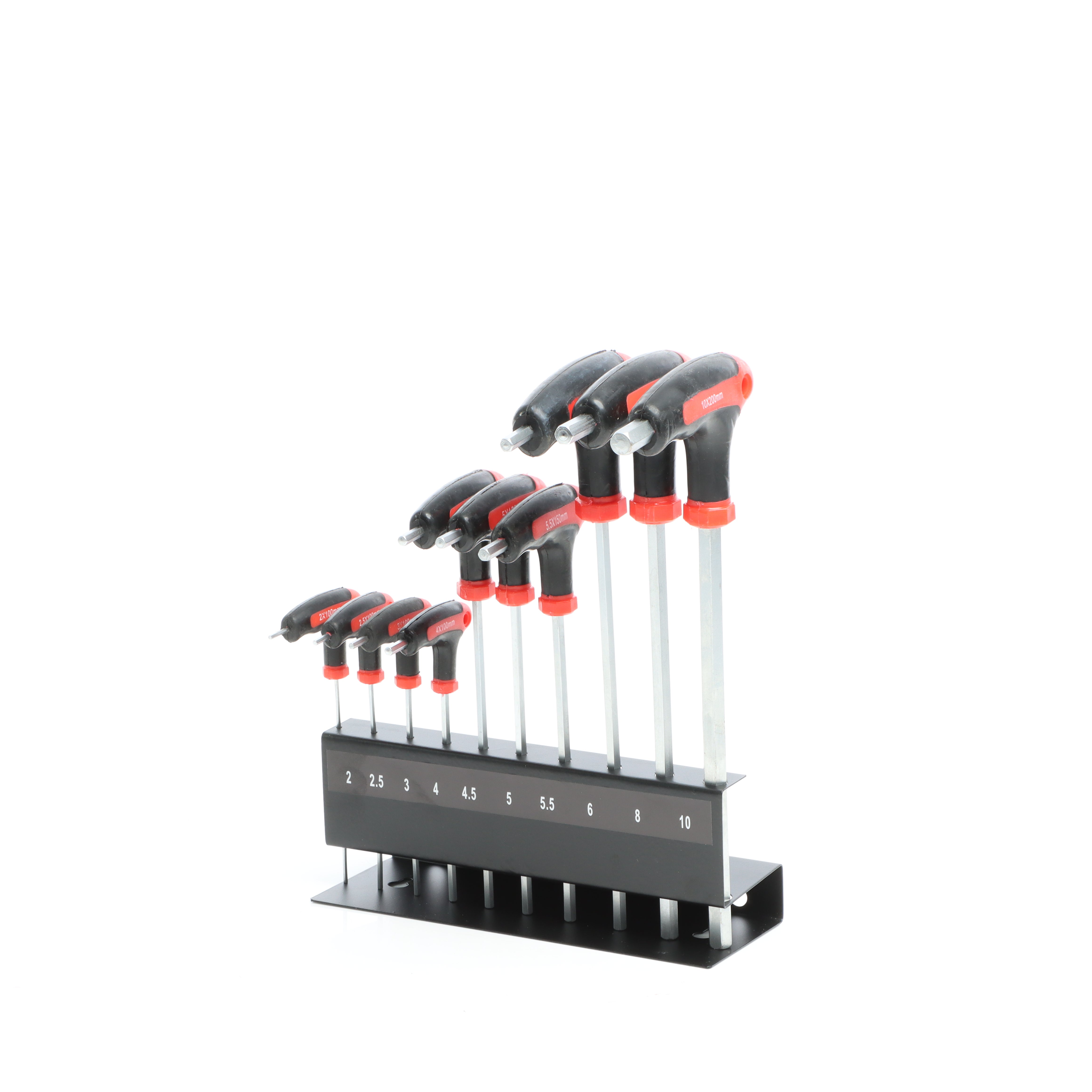 Jeu de Clés hexagonales Mâle avec Support Clé Allen à Six pans Poignées en forme de T Kit 11 pièces - 9