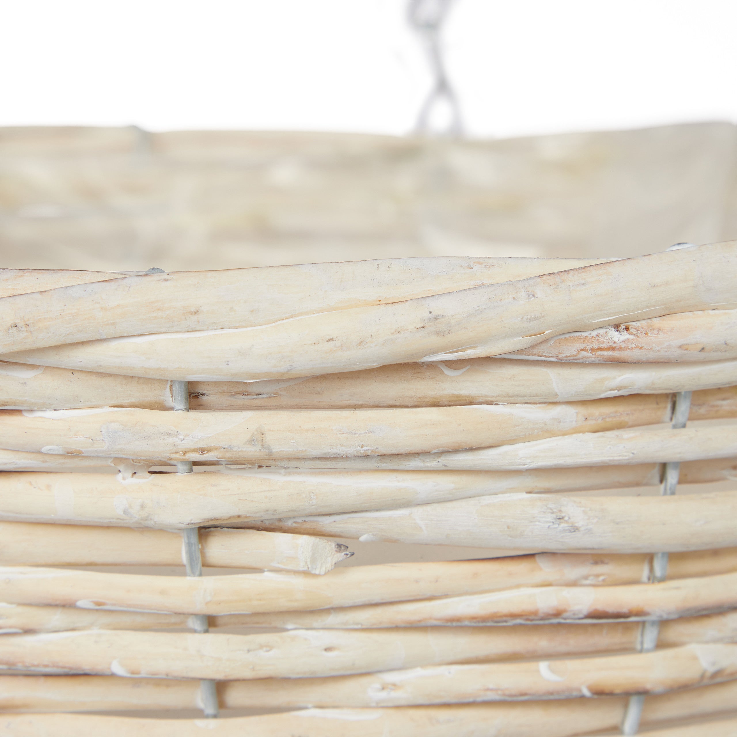 Vasi Sospesi per Piante, Set 3 Portavasi in Rattan con Rivestimento, Fatti a Mano, HxD: 12 x 25 cm, Naturale, Relaxdays - 8