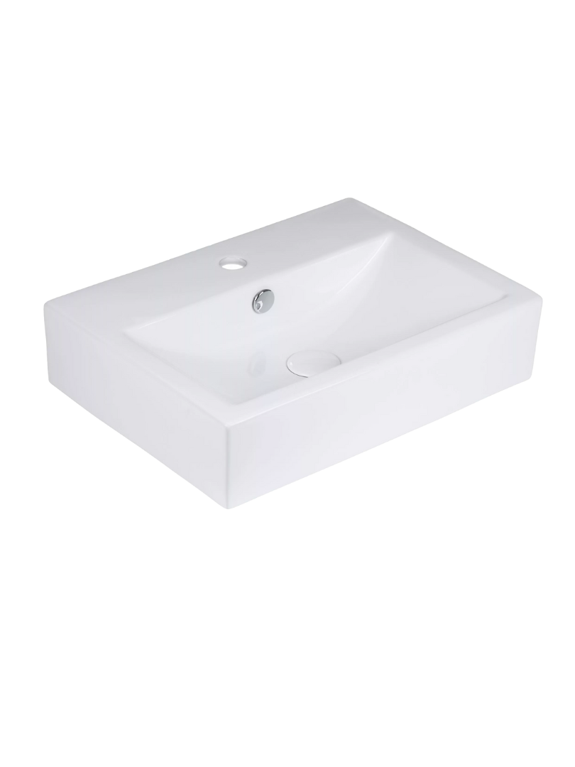 Umywalka nablatowa Uptrend FORTIS biały połysk, z otworem na baterię oraz przelewem 1 szt.