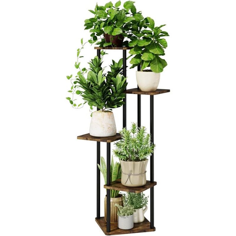 Étagère pour plantes,5 Niveaux Support Plantes Interieur,Multifonction Support Jardinière Décoratif pour Balcon,Salon,Bureau,Jardin - 7