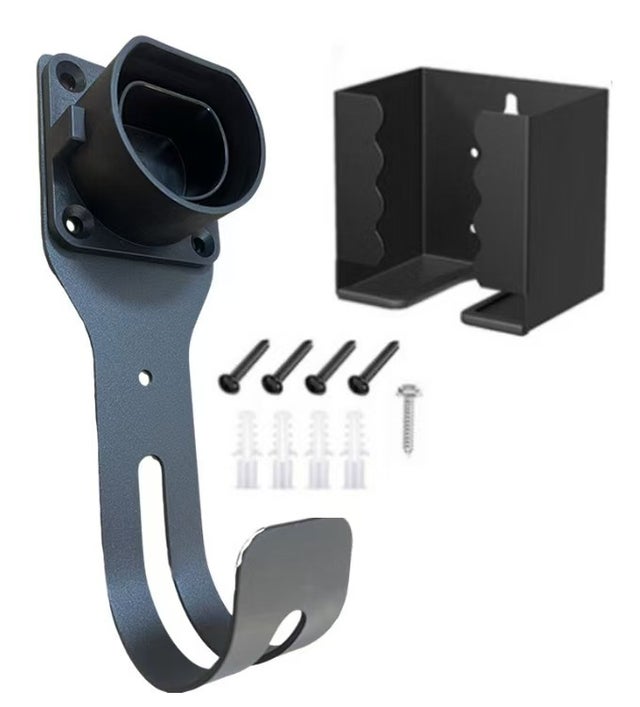 Support de chargeur pour véhicule électrique de type 2, avec crochets, support mural, support pour boîtier de commande.