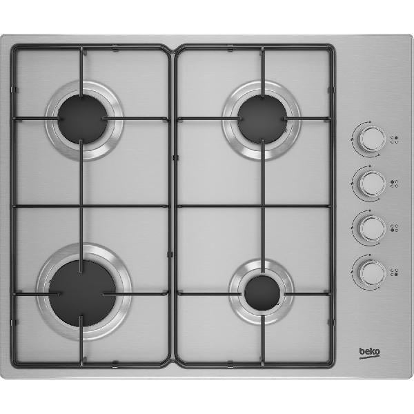 Beko Placa De Gas Empotrada Higg641c3sx Con 4 Quemadores De Acero Inoxidable Acero Inoxidable, Leroy Merlin