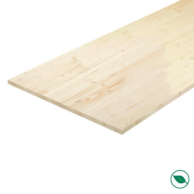 Plateau sapin massif lamellé collé abouté 2500 x 800 x 38 mm - PEFC 70%