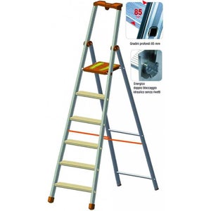 Scala Linea Blu 3 Gradini K100-3 – Struttura Robusta E Sicura Per Uso Domestico E Professionale