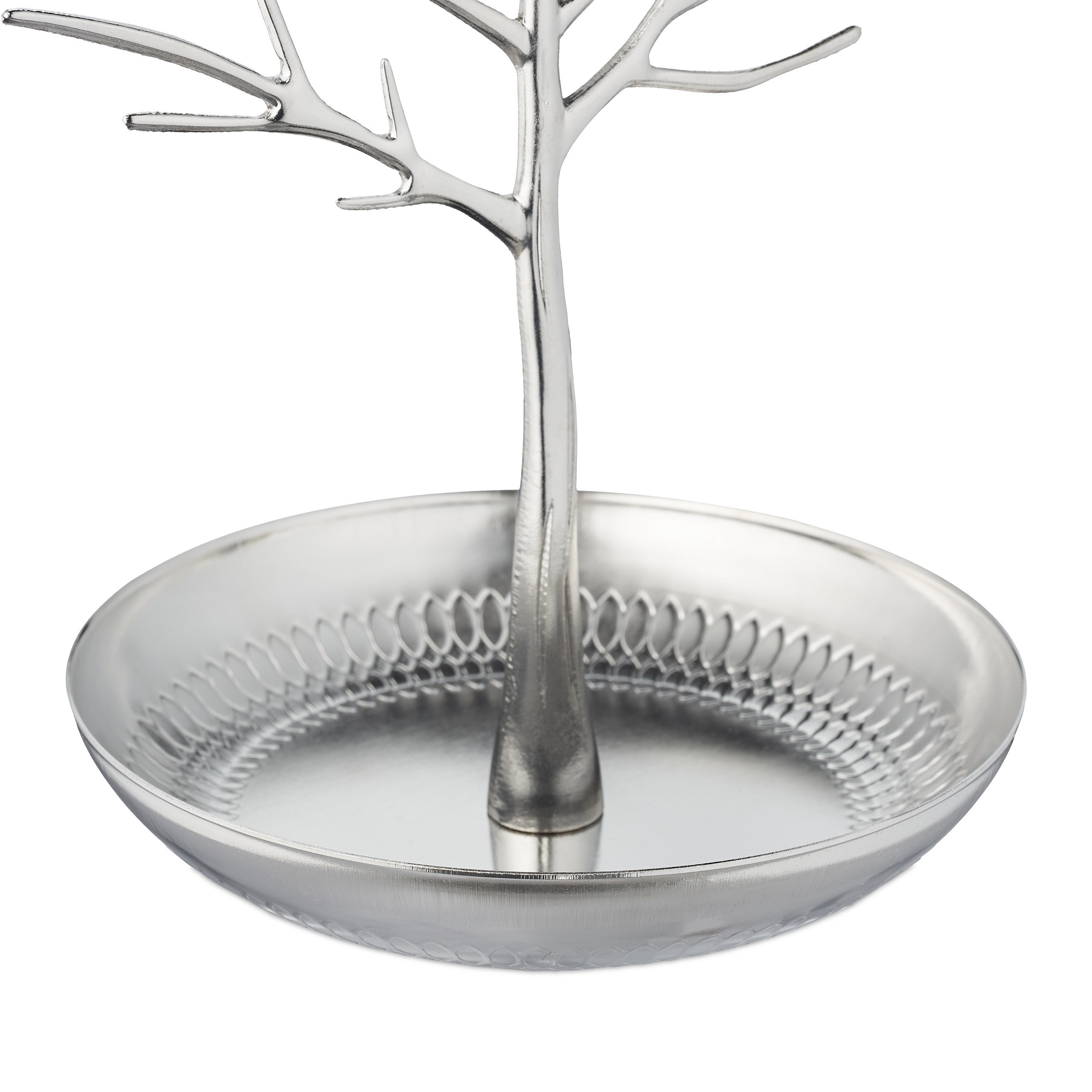Porte-bijoux en forme d’arbre, pour colliers, boucles d’oreilles, bracelets, HxLxP&nbsp;30 x 16 x 15&nbsp;cm, argenté, Relaxdays - 7