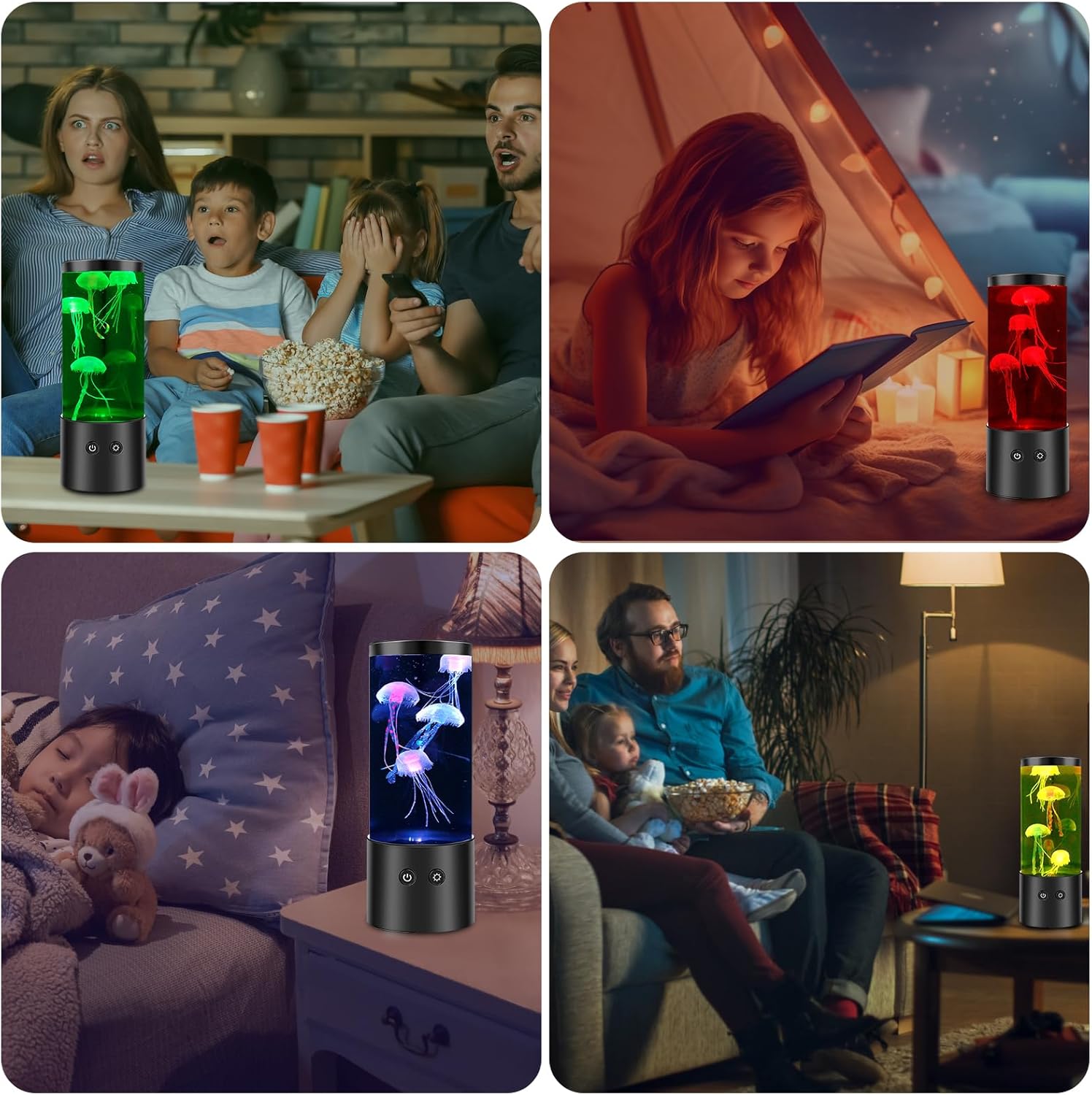 Lampe à lave pour méduses, capteur lumineux pour aquarium avec 7 modes de changement de couleur, éclairage d'ambiance réaliste pour méduses - 4