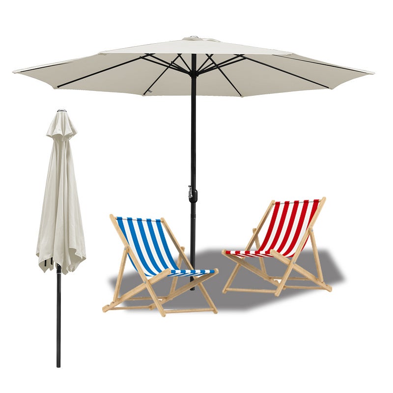 Uyeoco Sonnenschirm-Ersatzbespannung – UV-Schutz 50+, Für Gartenschirme 200-350 Cm, Polyester