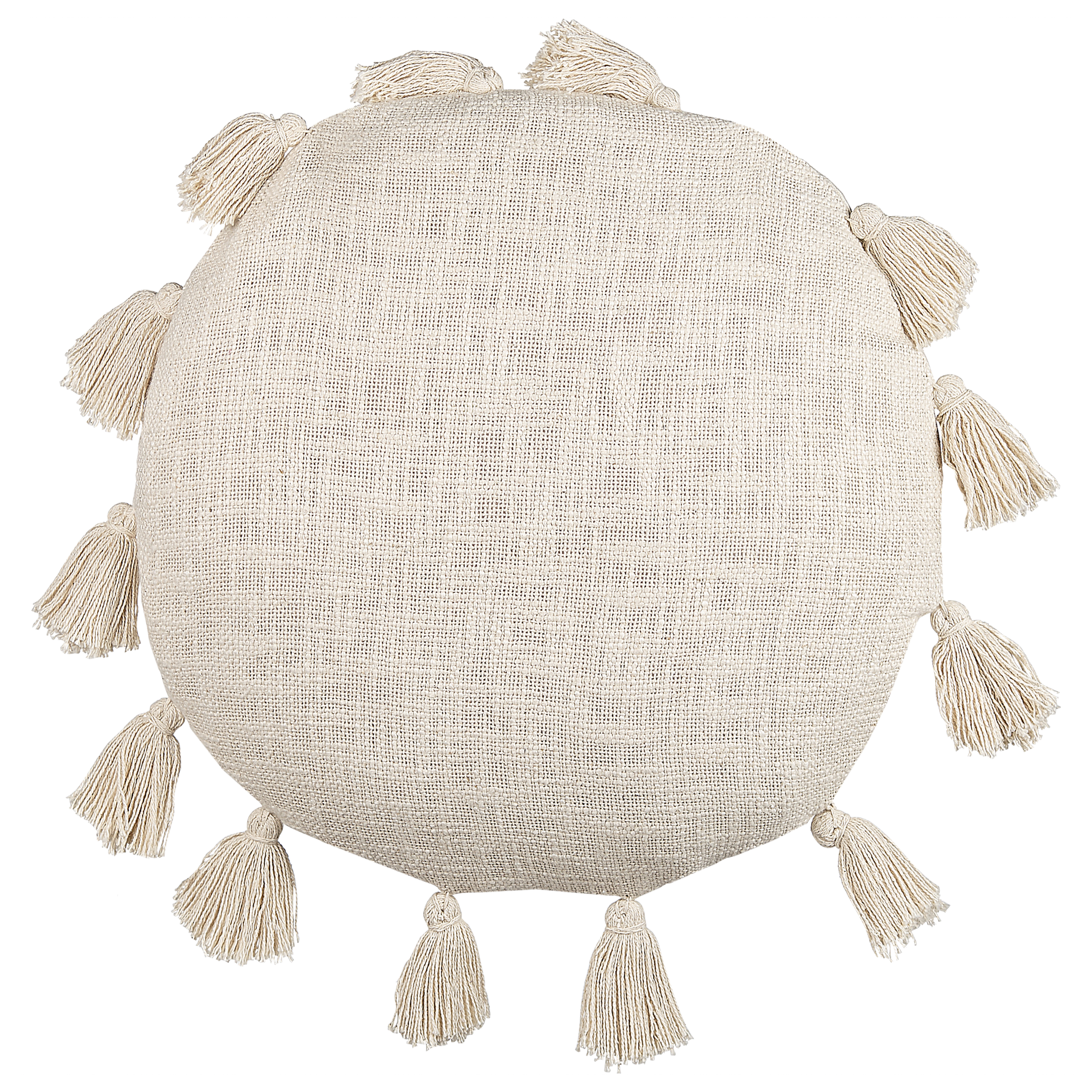 Beliani cojín decorativo madia algodón 45 x 45 cm beige claro liso