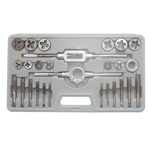 Rezea  Juego De 27 Piezas De Machos Y Terrajas De Roscar Para Metal, Equipado Con Llaves Grandes Para Machos Y Llaves Grandes Para Terrajas , Leroy Merlin